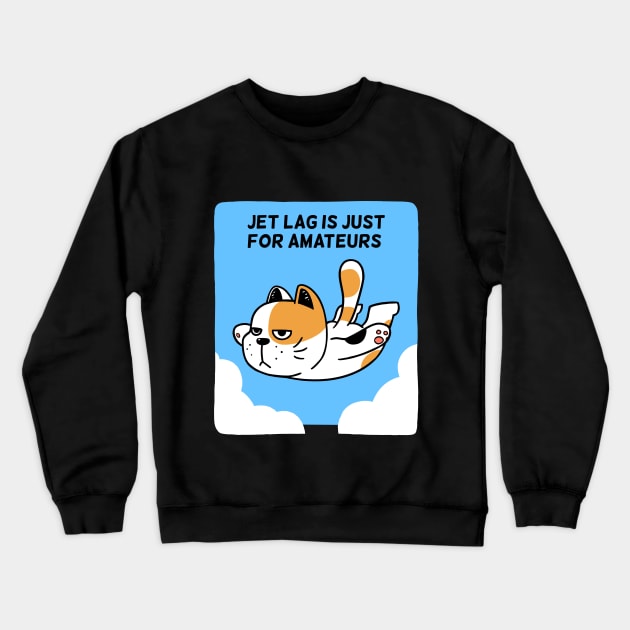 Jet Lag is just for Amateurs Crewneck Sweatshirt by Onefacecat